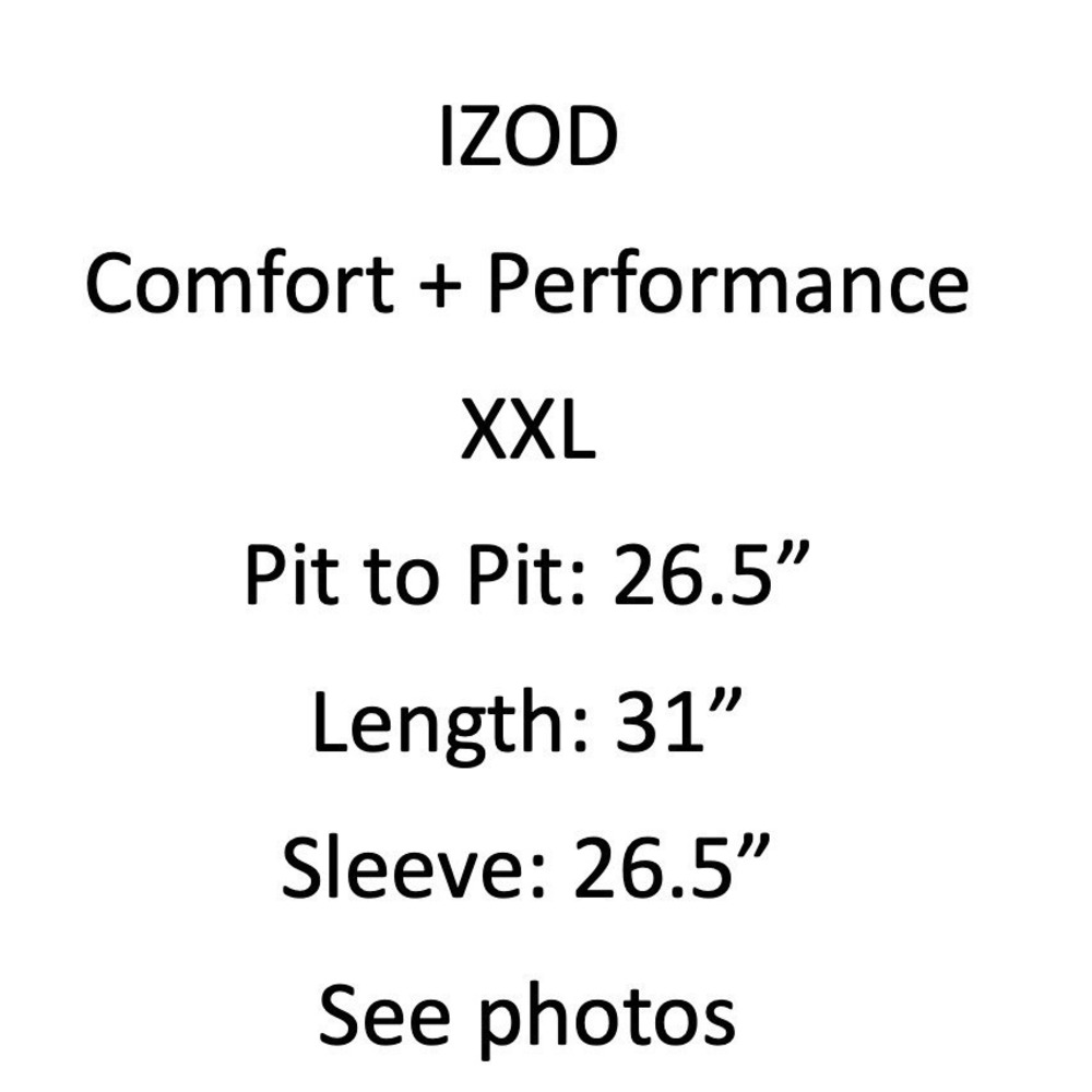 IZOD Pullover Mens XXL Chambray Blue Quarter Zip Comfort Performance Cott Blend - Picture 11 of 15